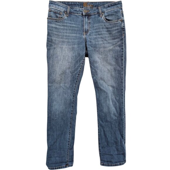 Kut form the Kloth Catherine Boyfriend Jeans Womens Blue Lightly Distressed Sz 8 - Picture 1 of 10